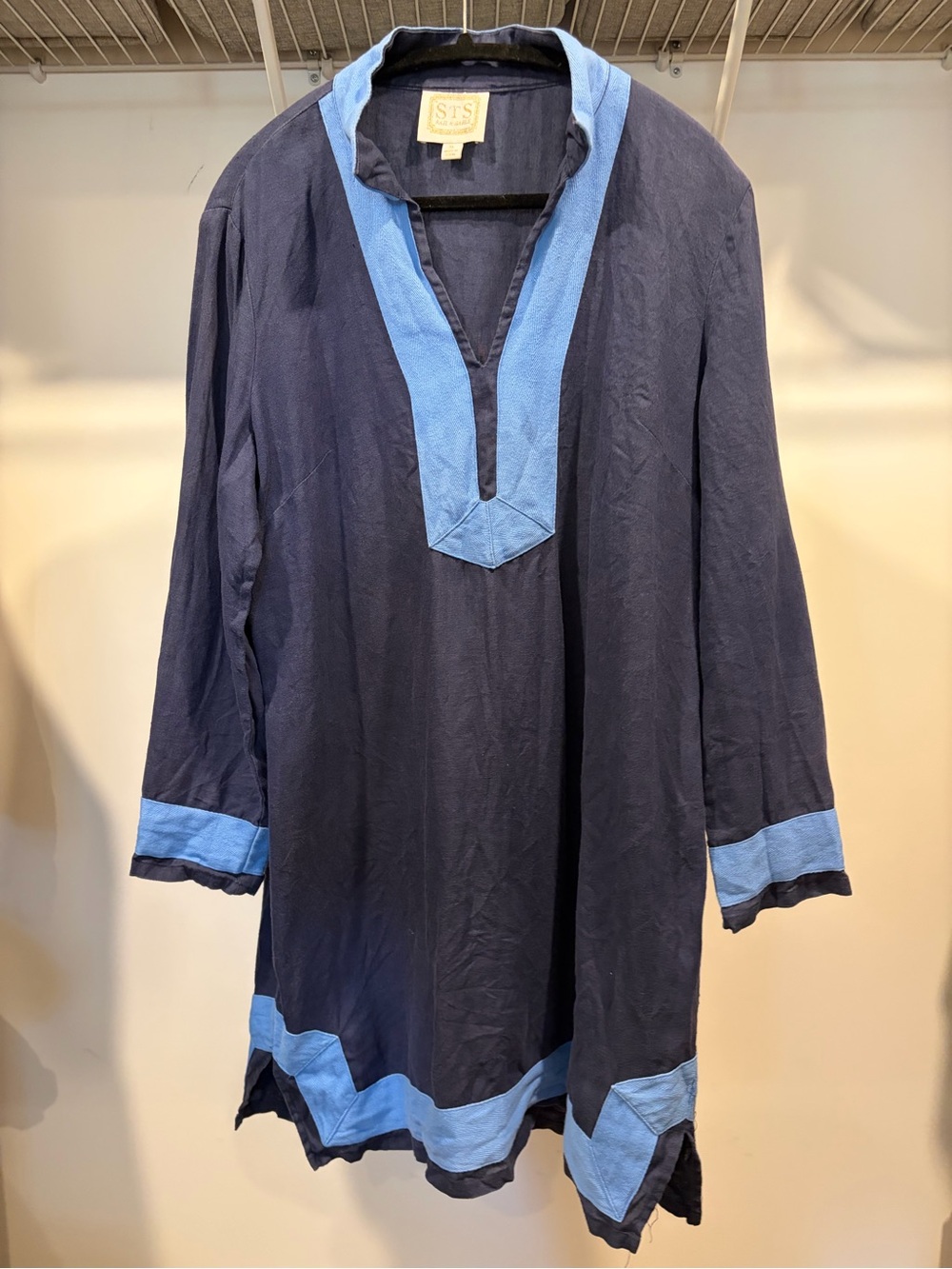 Sail to Sable Navy Tunic with Light Blue Trim